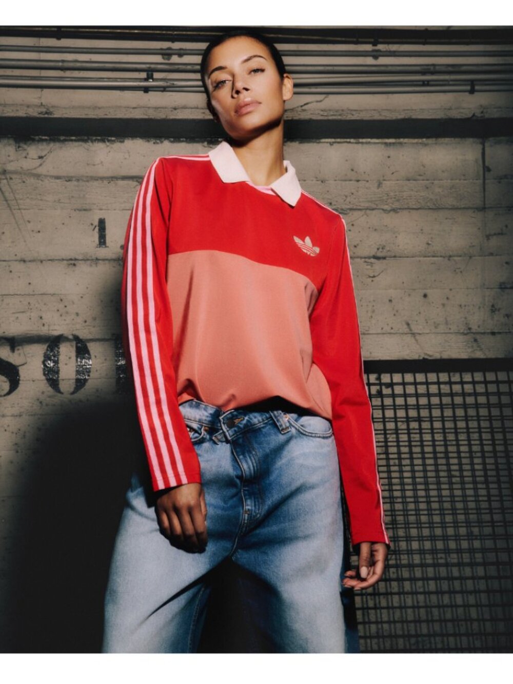 adidas Adicolor 70s Long Sleeve Vintage Polo - unisex - L - 2XL